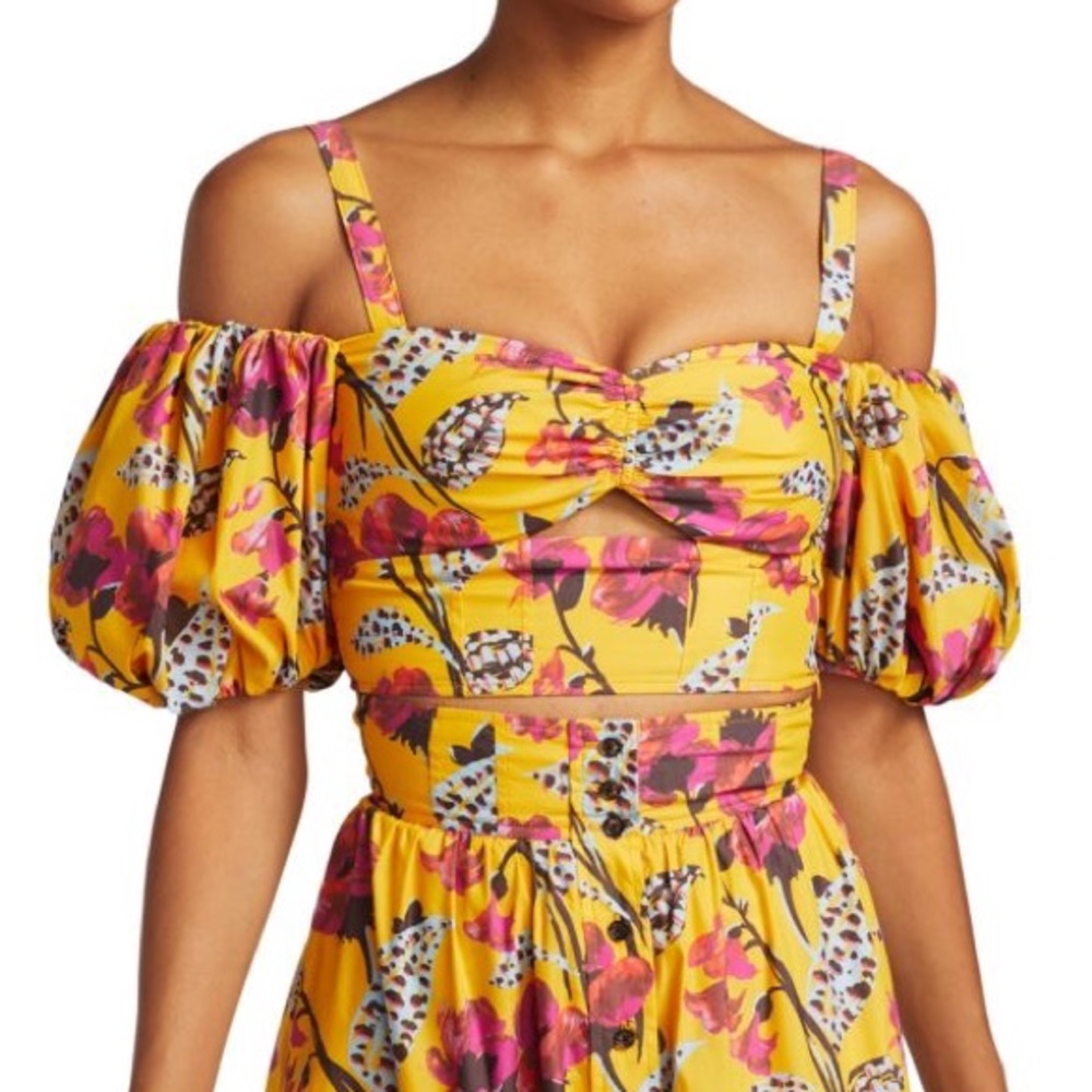 A.L.C Melody Off the Shoulder Crop Top